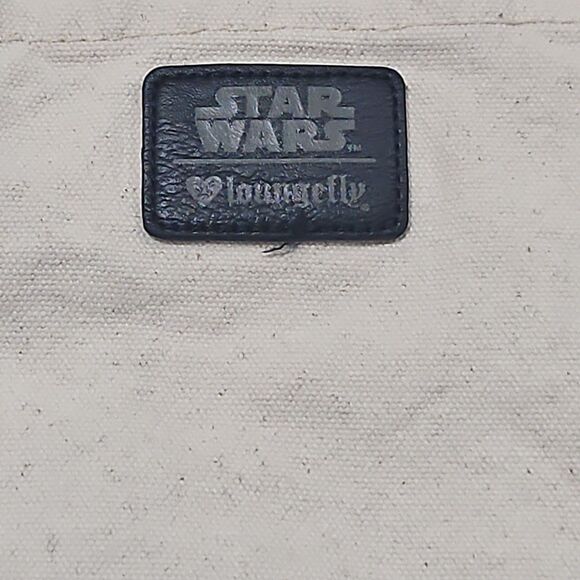 Loungefly Star Wars Canvas Tote Bag—Darth Vader Stormtroopers Scripts - Picture 4 of 6